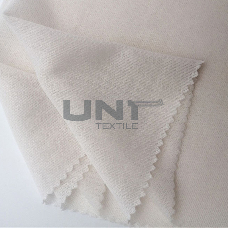 100% interlignages fusibles collés de Knit circulaire de polyester et interface pour le haut tissu de bout droit